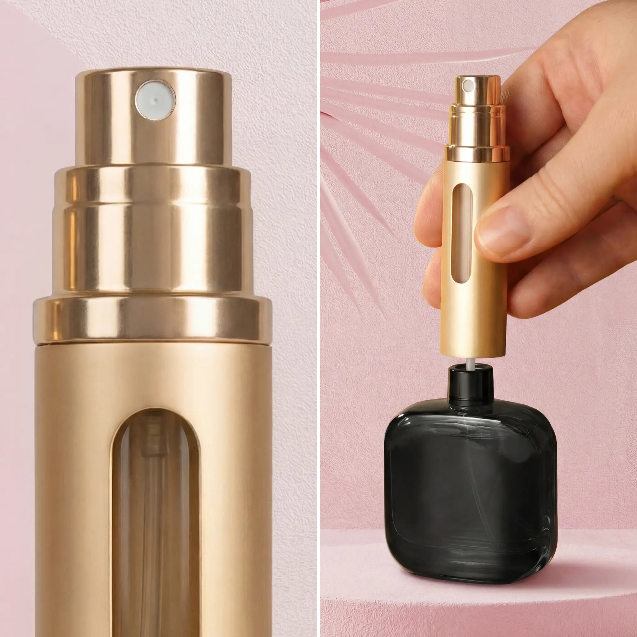 Reise-Flakon aus Aluminium · Bis zu 80 Anwendungen · Ideal für unterwegs